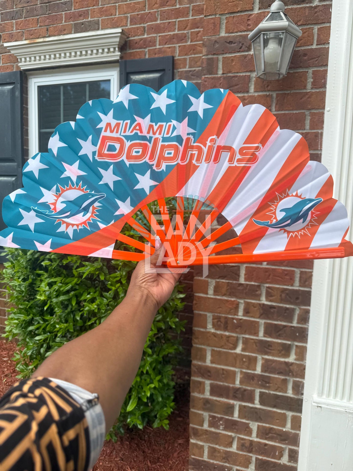 Miami Dolphins Handheld Folding Fan, Football Game Day