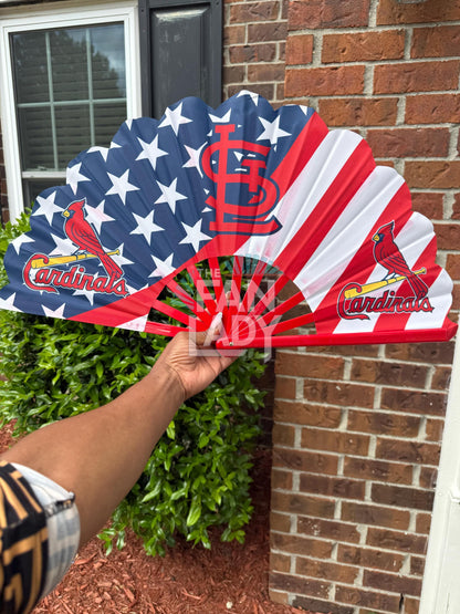 St. Louis Cardinals Folding Hand Fan, Baseball Game Day Fan