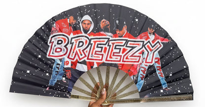 Breezy Handheld Folding Fan - Large Performance Rave Clack Fan
