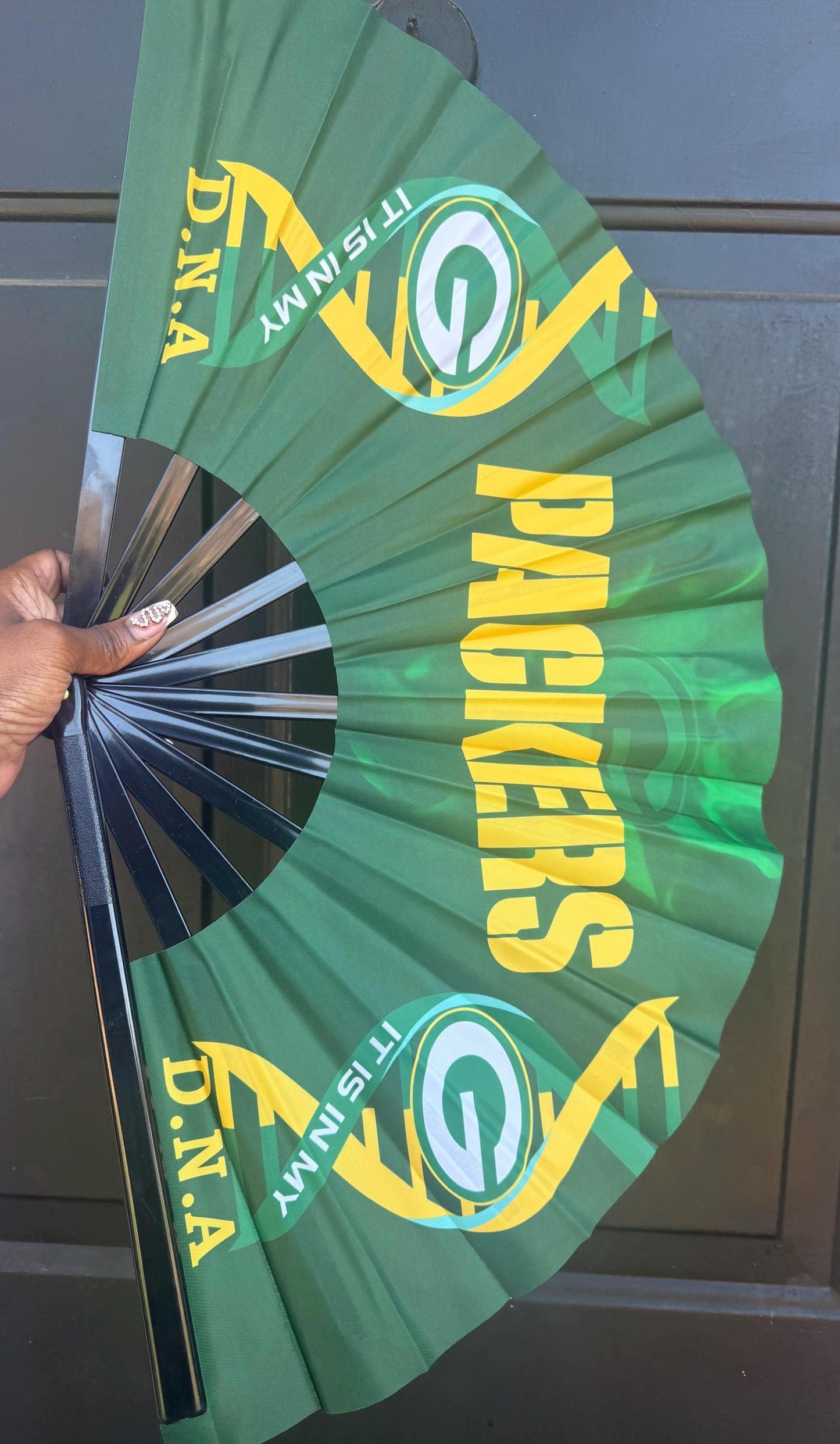 Green Bay Packers Handheld Folding Clack Fan