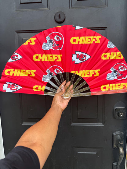 Kansas City Chiefs Folding Hand Fan: NFL Football Game Day Accessory