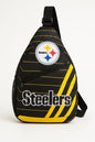 Pittsburgh Steelers Sling Backpack -  Black and Yellow Bag Stylish Lightweight Travel