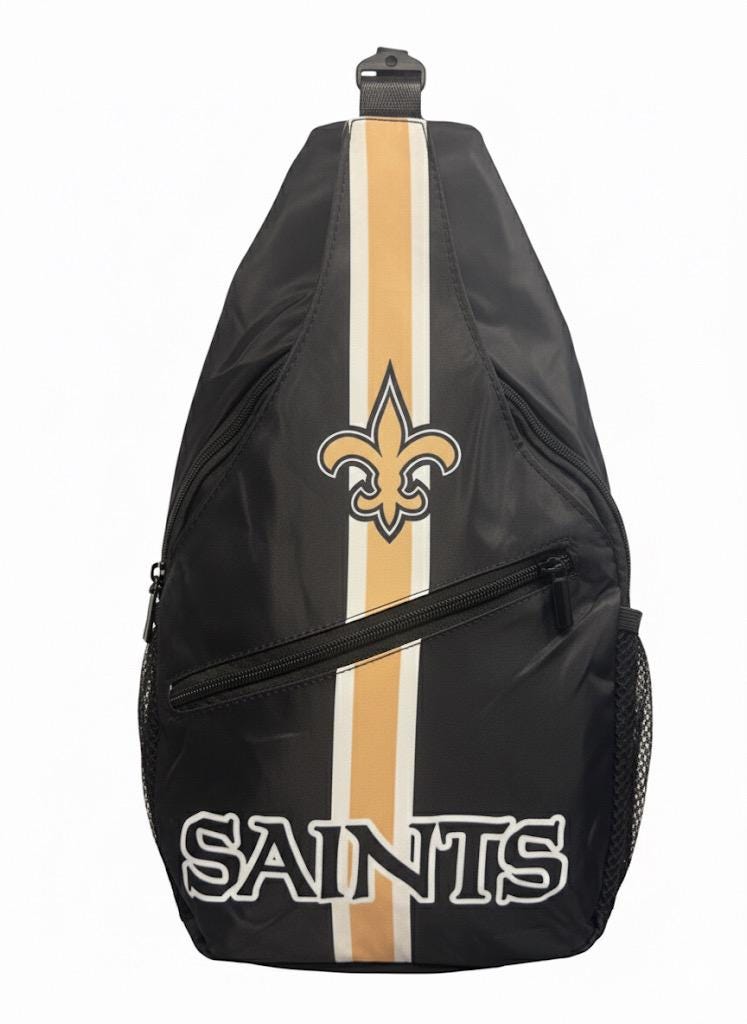 New Orleans Saints Sling Bag - Crossbody Backpack