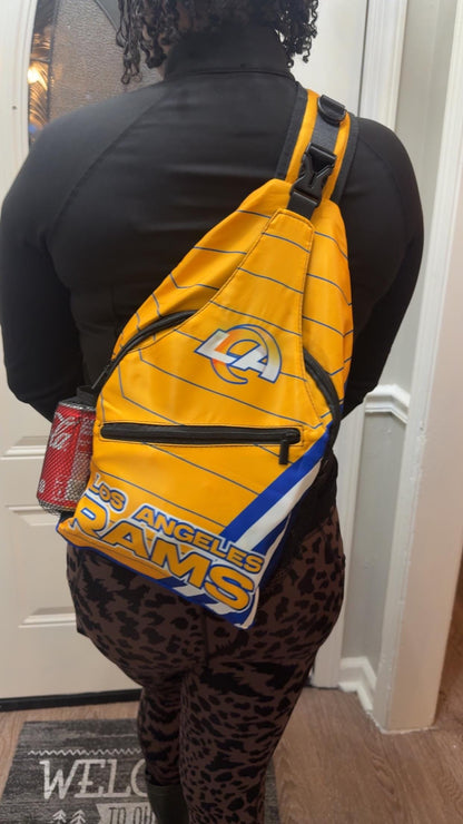 Los Angeles Rams Crossbody Backpack | NFL Game Day Fan Gear Gift