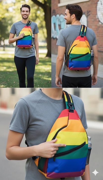 Rainbow Pride Crossbody Sling Bag