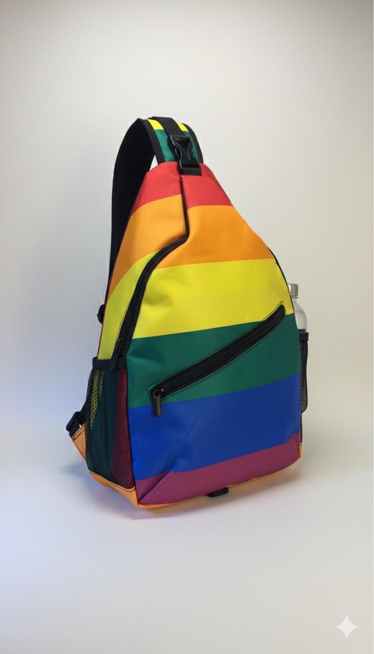 Rainbow Pride Crossbody Sling Bag