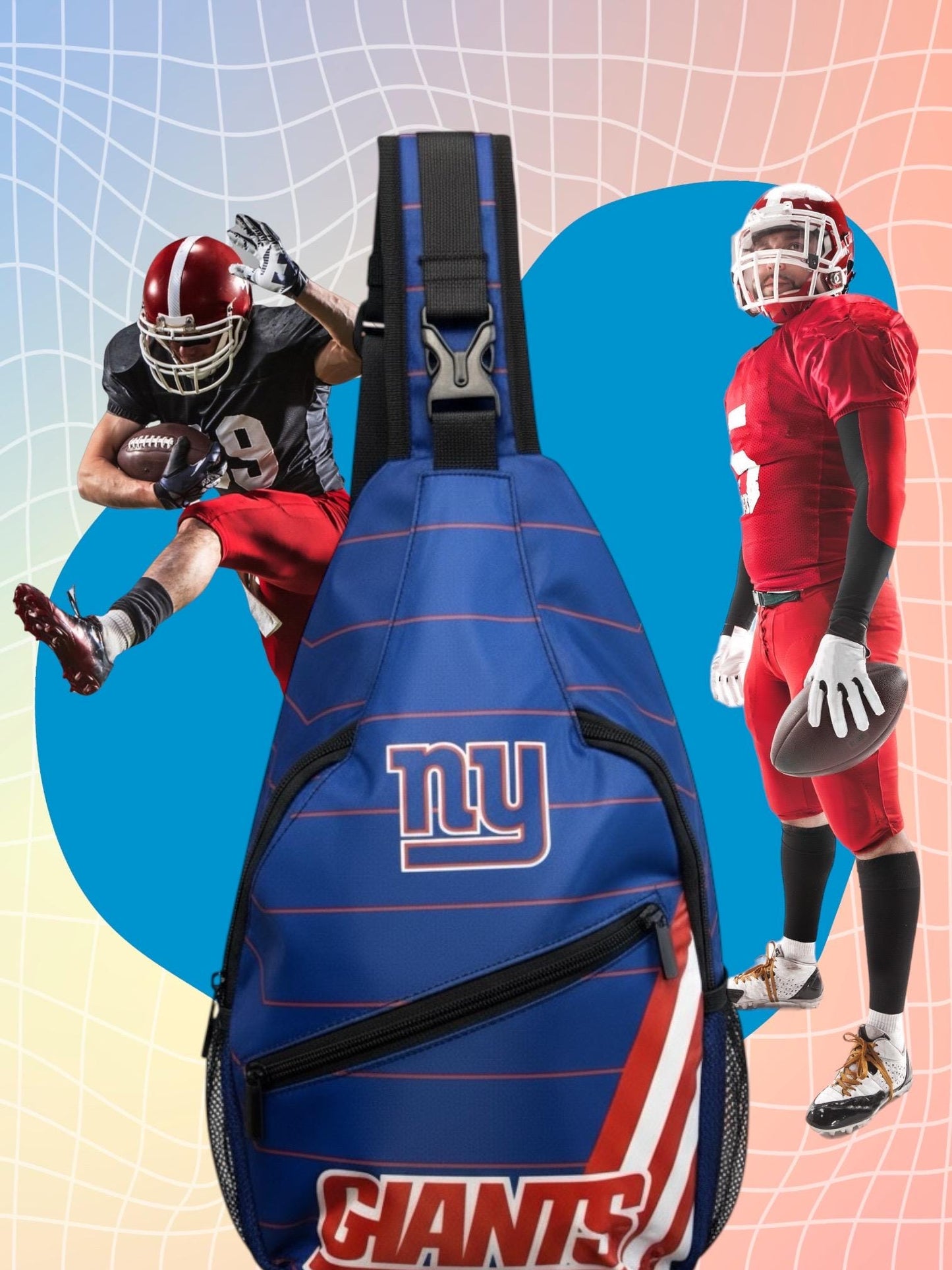 NY Giants Sling Backpack for Men Women | Crossbody Shoulder Bag