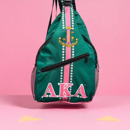 AKA Cross Body Sling Backpack – Alpha Kappa Alpha Sorority Bag