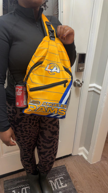 Los Angeles Rams Crossbody Backpack | NFL Game Day Fan Gear Gift