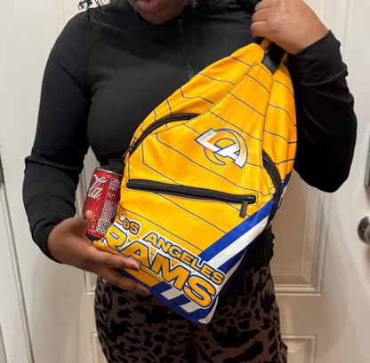 Los Angeles Rams Crossbody Backpack | NFL Game Day Fan Gear Gift
