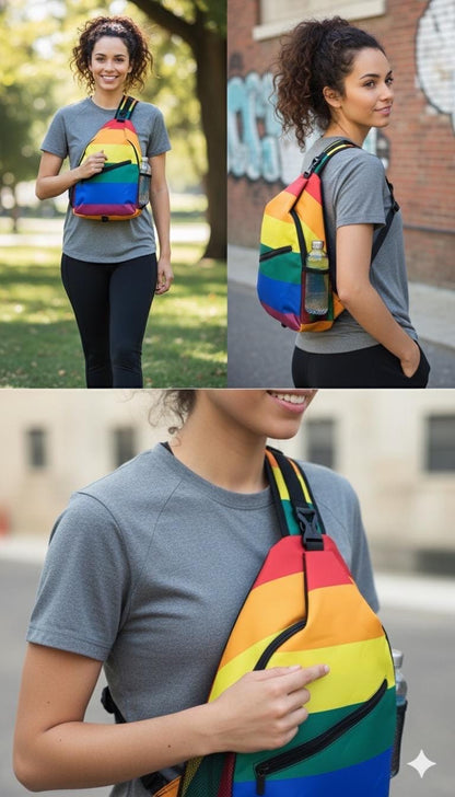 Rainbow Pride Crossbody Sling Bag