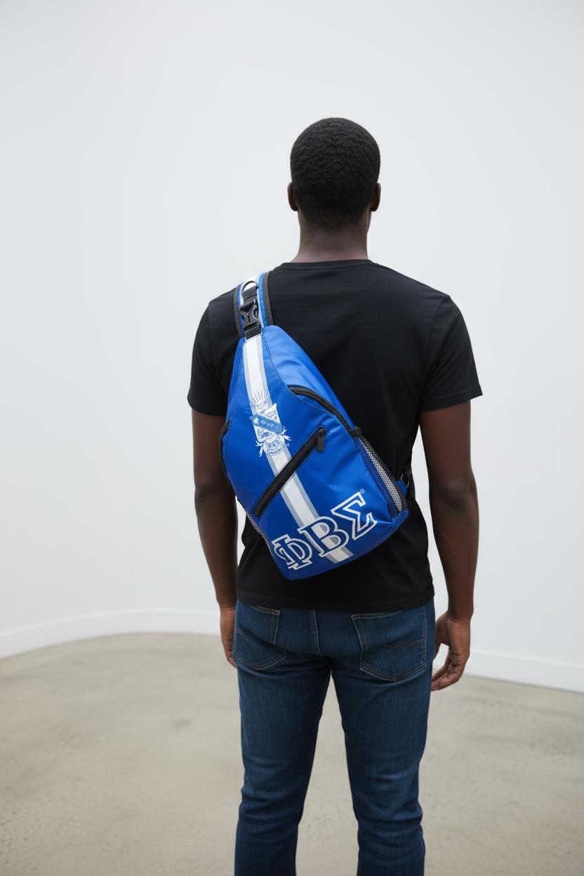 Phi Beta Sigma Sling Backpack – Greek Letter Crossbody Bag