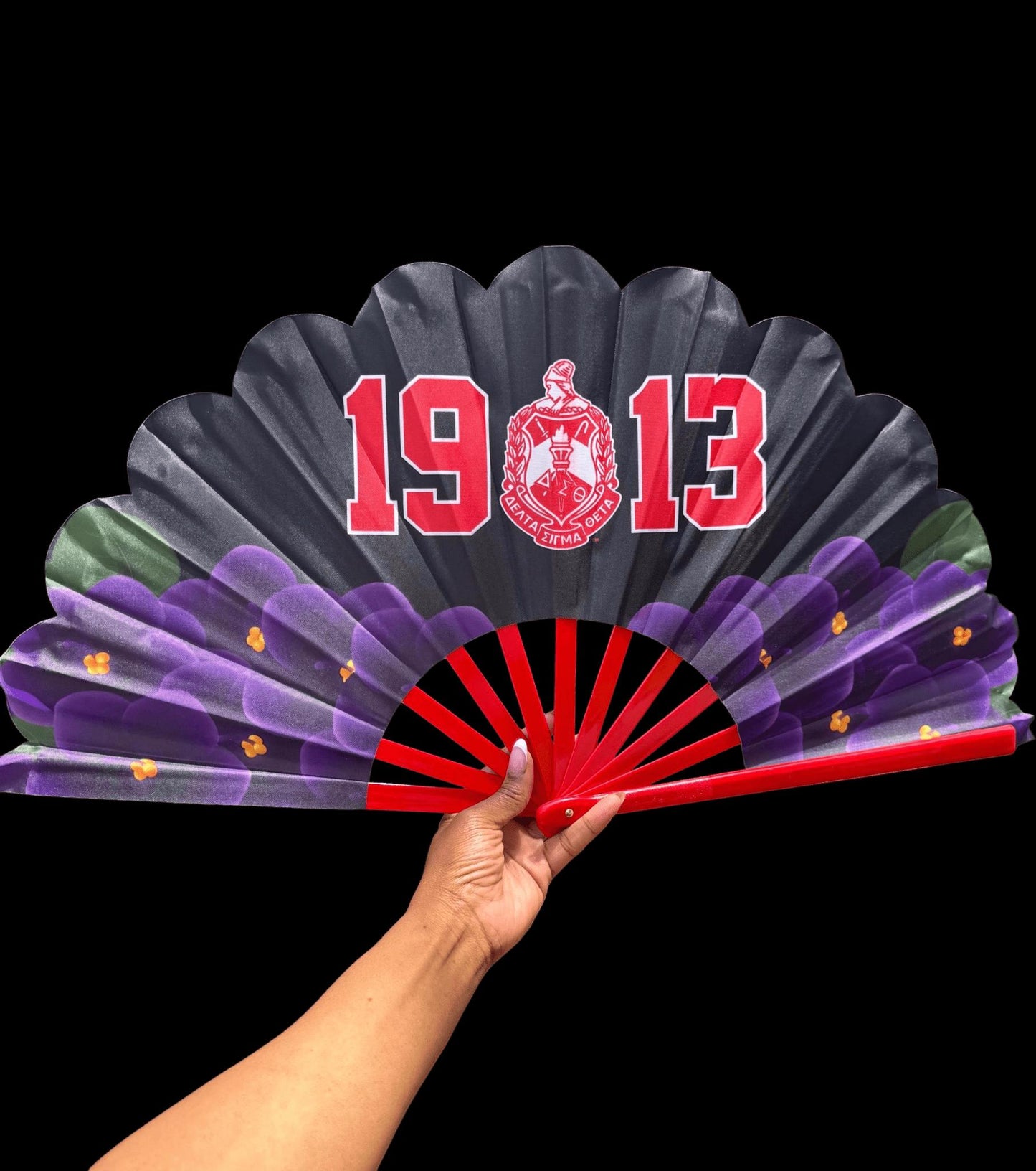Delta Sigma Theta Clack Fan: African Violet Greek Fan