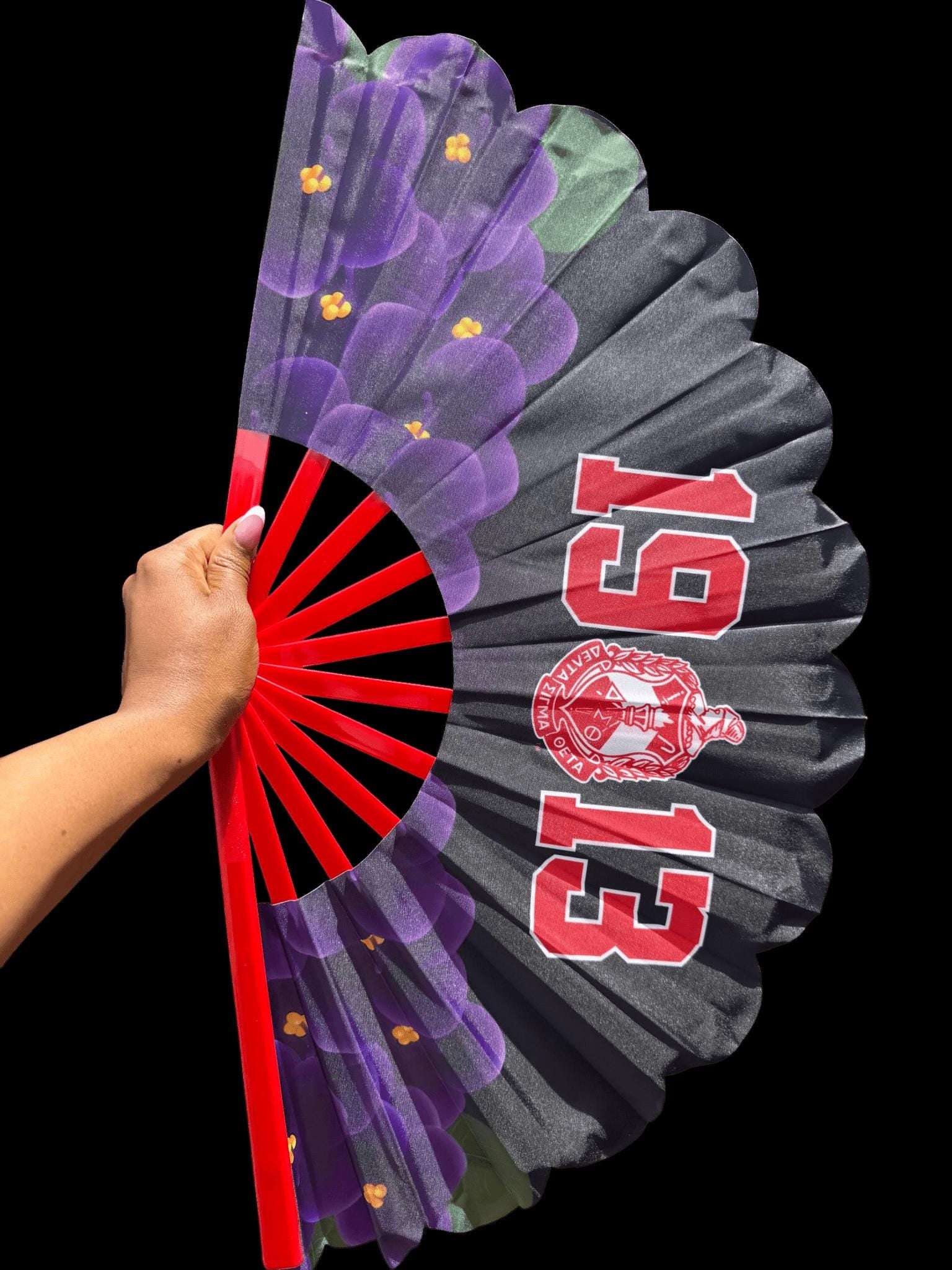 Delta Sigma Theta Clack Fan: African Violet Greek Fan