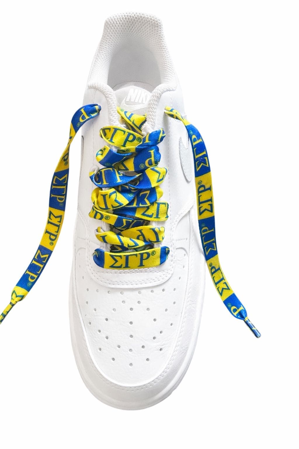 Sigma Gamma Rho Sorority Shoe Laces Royal Blue Gold 125x1.2cm