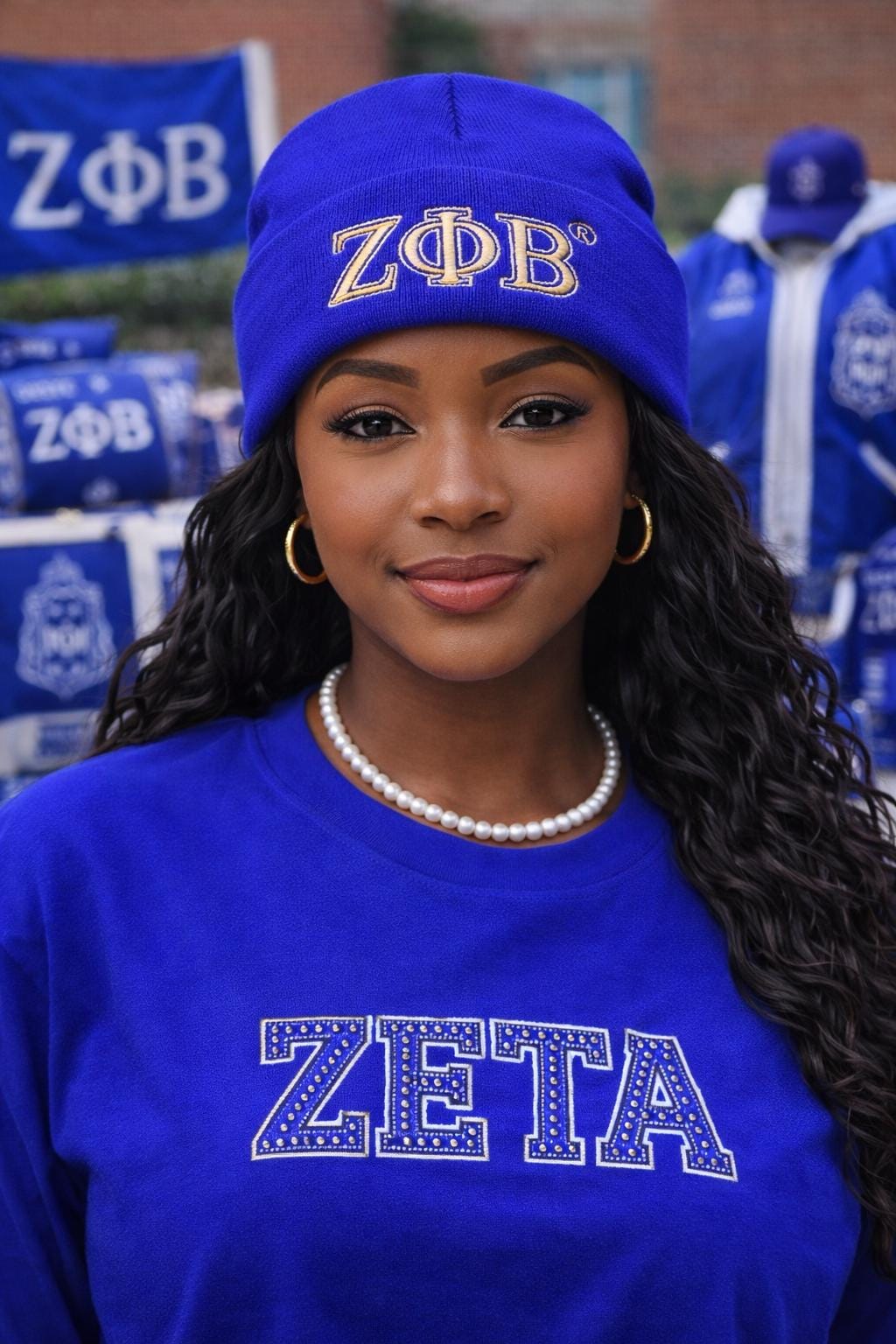 Zeta Phi Beta Embroidered Beanie
