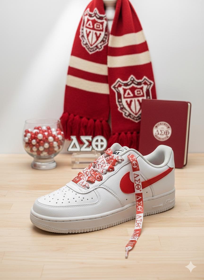 Delta Sigma Theta Sorority Shoe Laces 125x1.2cm