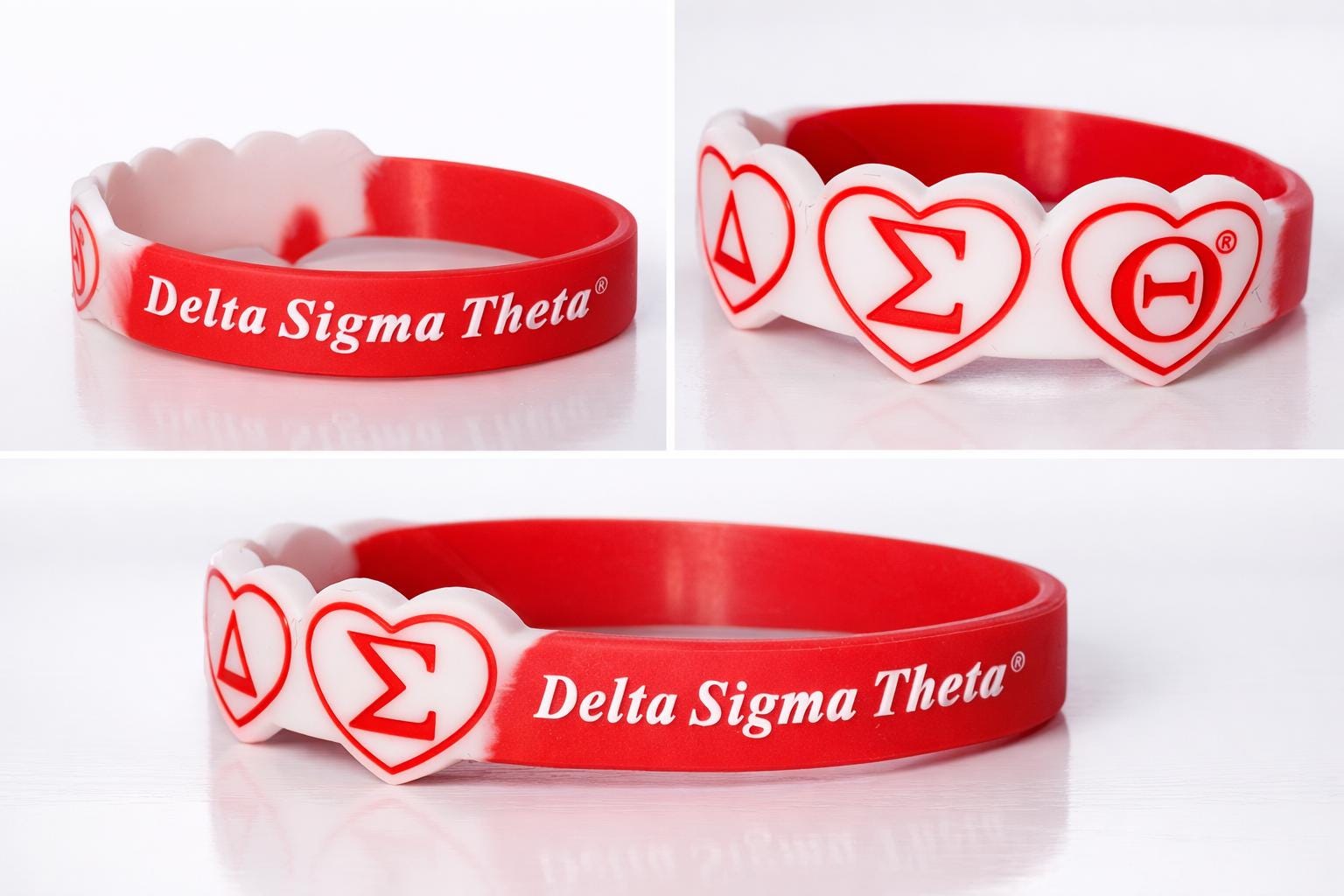 Delta Sigma Theta Color Silicone Bracelet