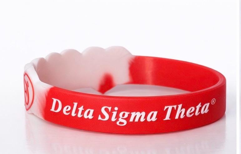 Delta Sigma Theta Color Silicone Bracelet