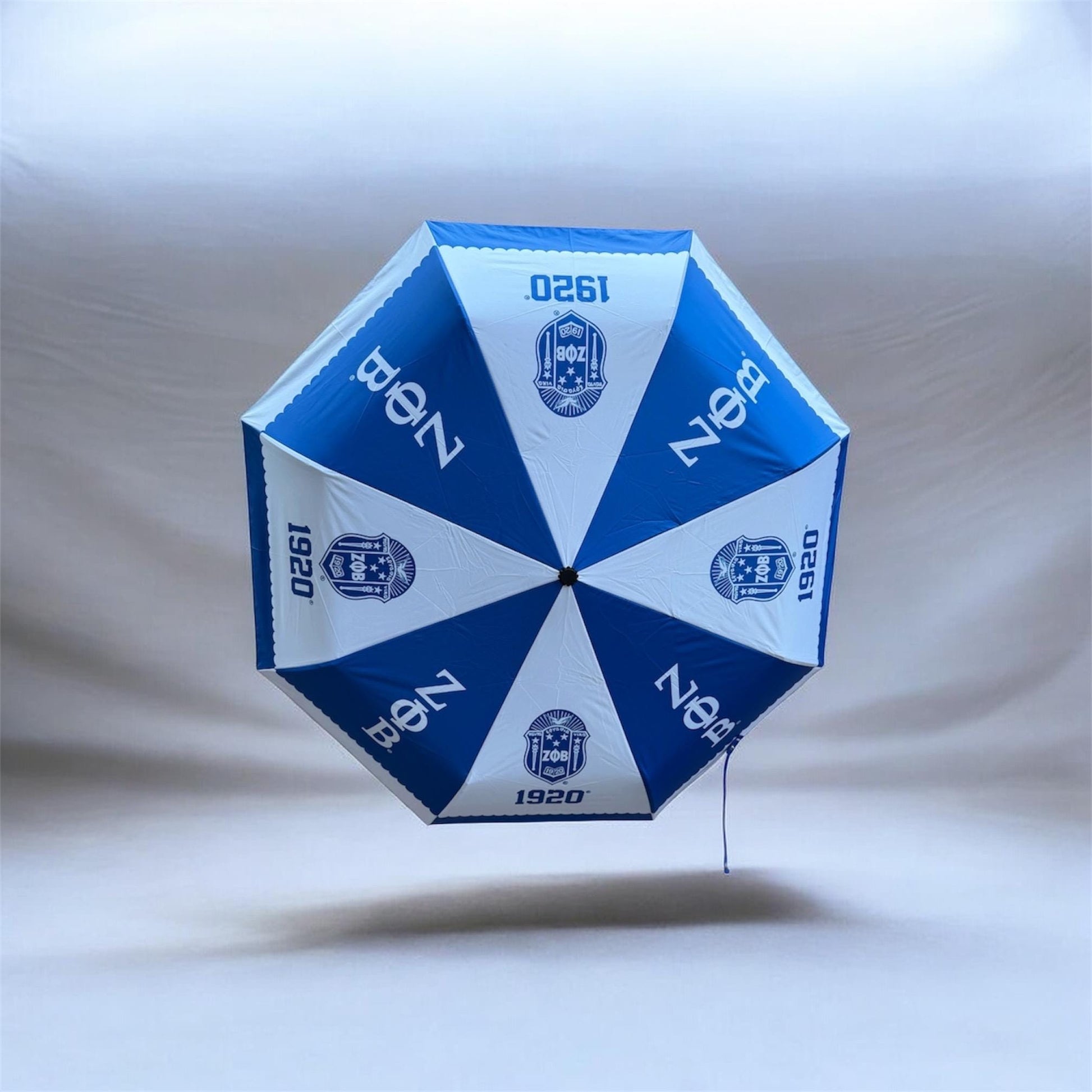 Zeta Phi Beta Umbrella 1920 | Blue White Sorority Umbrella | Greek Paraphernalia | ZPB Gift | Rain Umbrella | Line Sister Gift