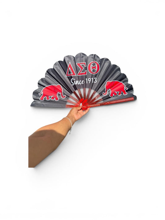 Delta Sigma Theta Elephant Folding Clack Fan
