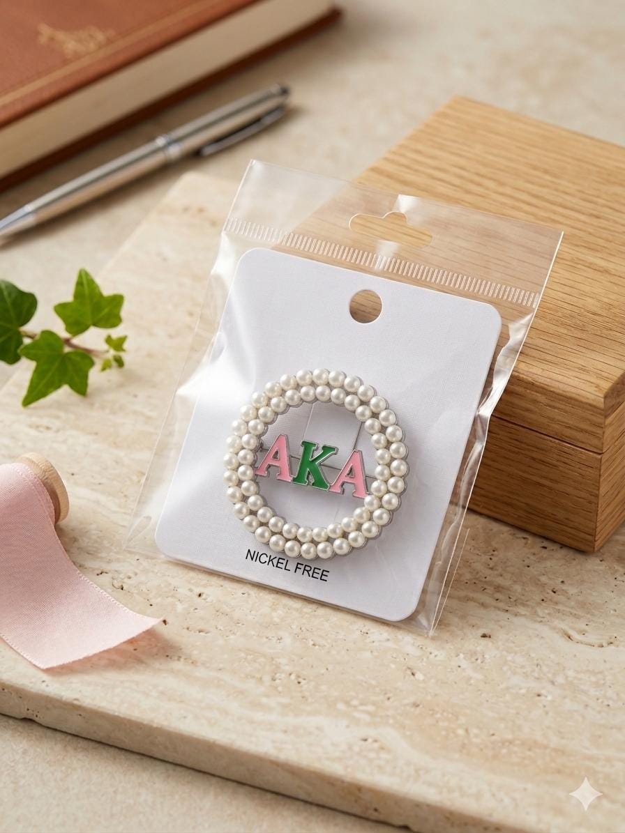 AKA Pearl Brooch Pin