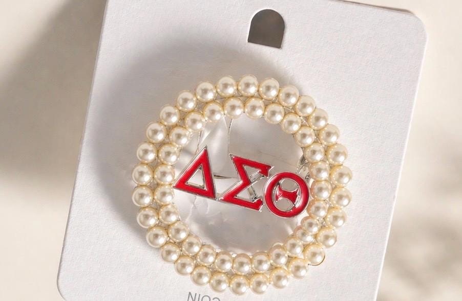 Delta Pearl Brooch Pin