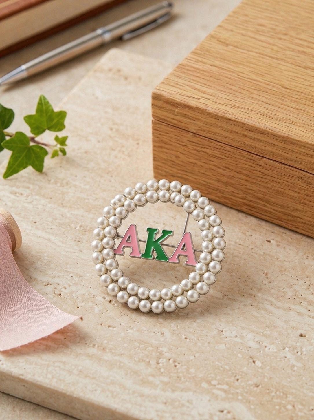 AKA Pearl Brooch Pin