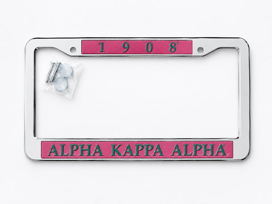 AKA License Plate 1908 Pink and Green