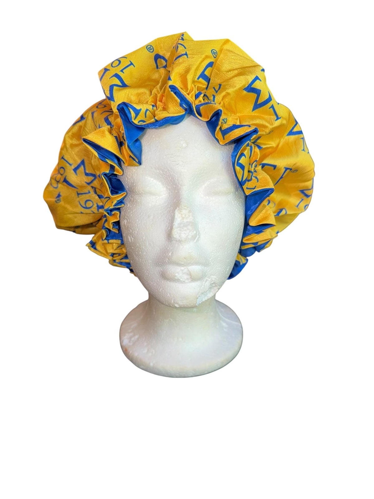 Sorority Satin Hair Bonnet, AKA Delta Zeta SGRho Bonnet, Pink Green Red Blue Greek Hair Wrap, Satin Sleep Cap, Sorority Gift