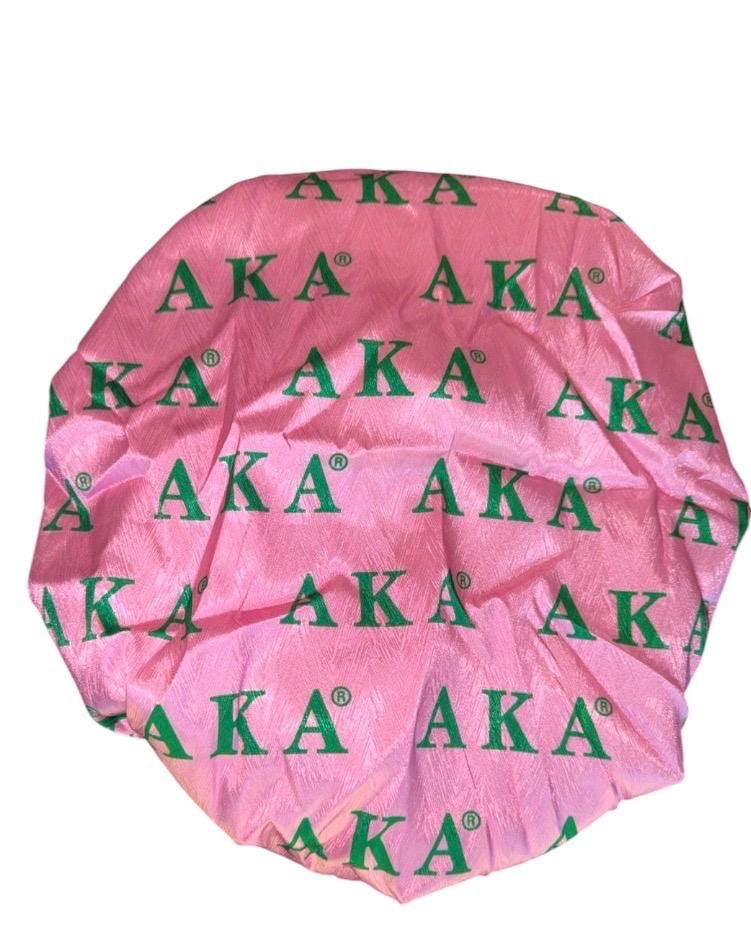 Sorority Satin Hair Bonnet, AKA Delta Zeta SGRho Bonnet, Pink Green Red Blue Greek Hair Wrap, Satin Sleep Cap, Sorority Gift