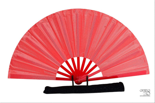 Red Clack Fan: Line Dancing Festival Folding Hand Fan