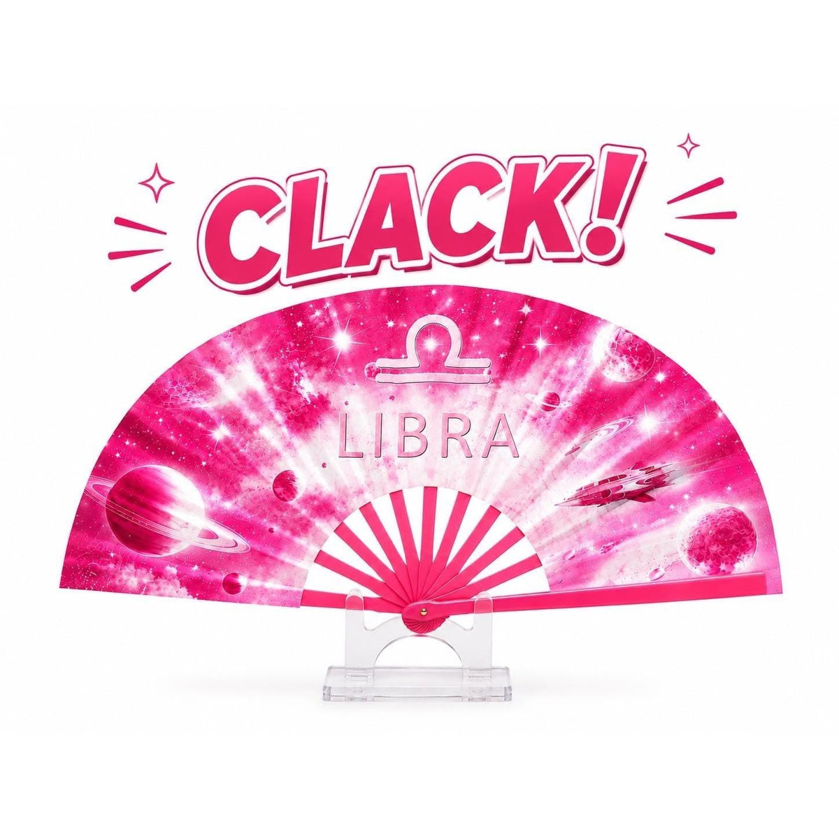 Libra Zodiac Clack Hand Fan