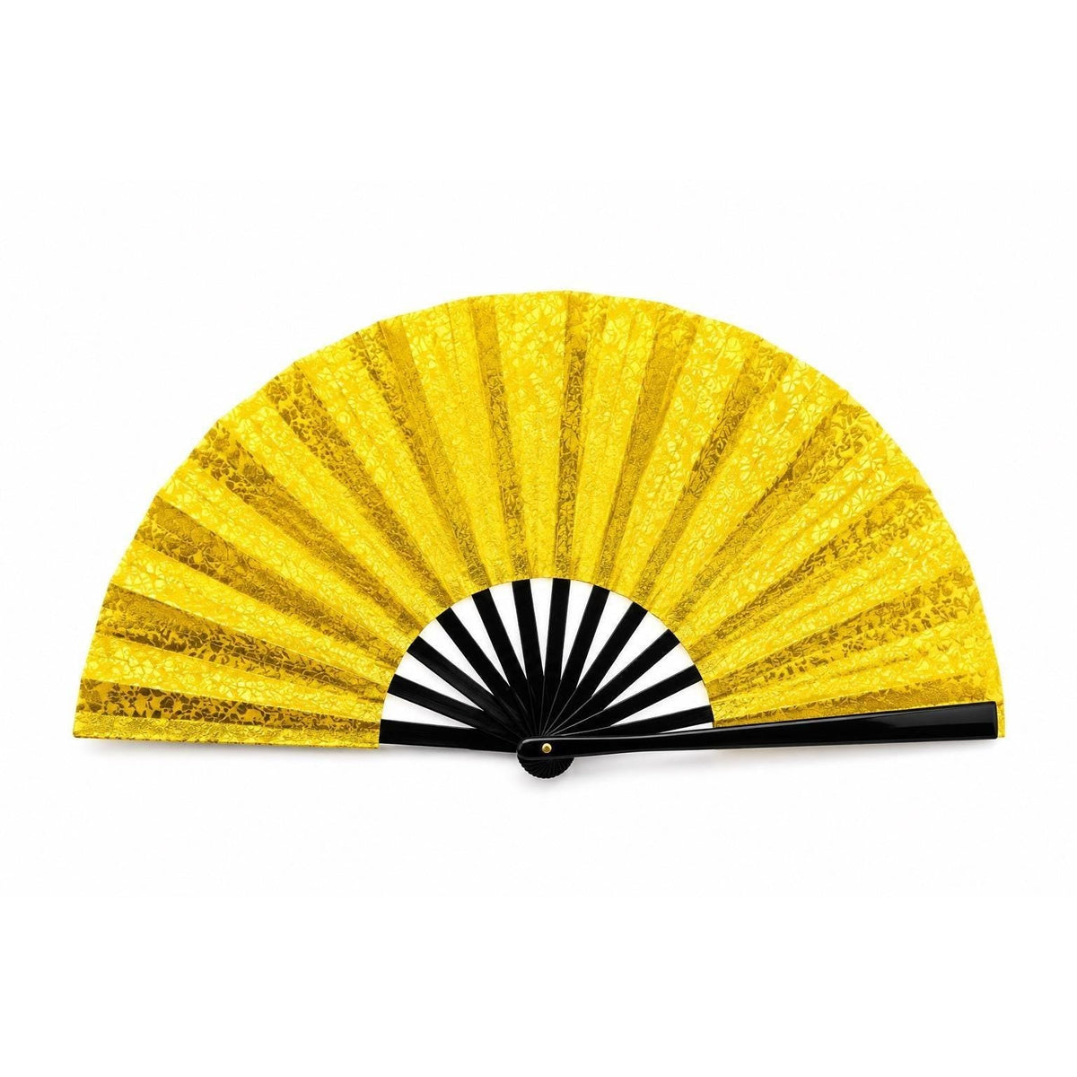 Gold Glitter Clack Fan: Elegant Folding Hand Fan