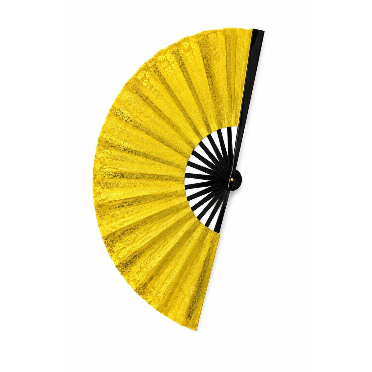 Gold Glitter Clack Fan: Elegant Folding Hand Fan