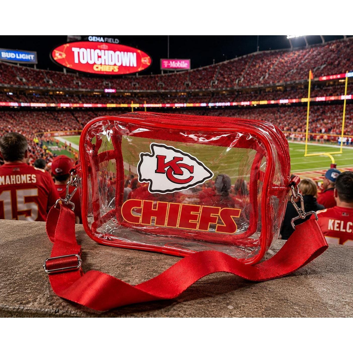 Kansas City Chiefs Clear Crossbody Bag