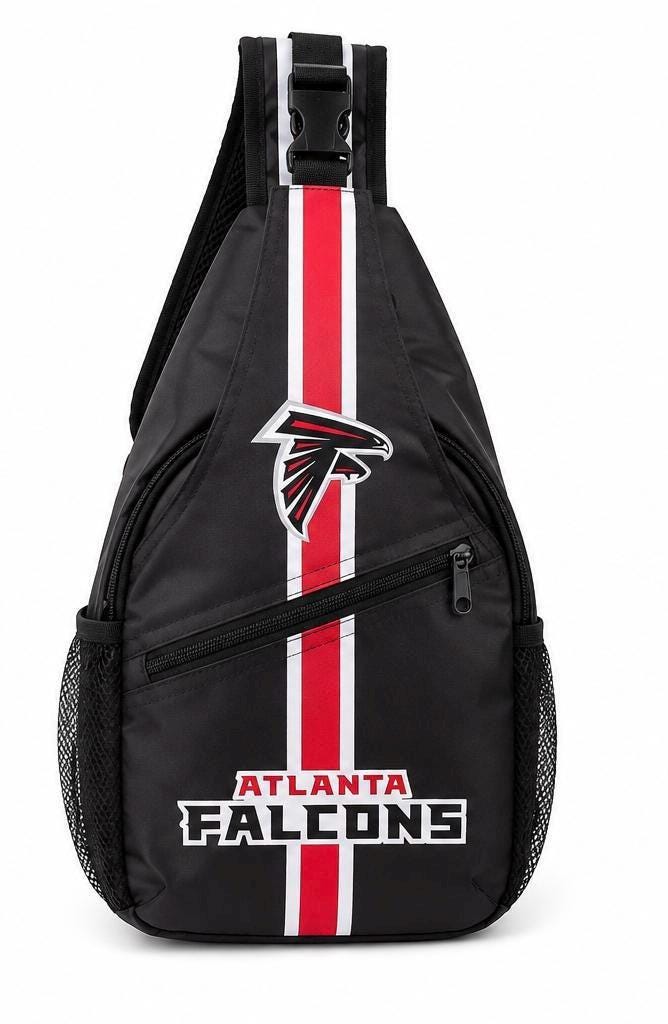 Atlanta Falcons Sling Bag, Football Crossbody Bag, Game Day Backpack, Falcons Fan Gift