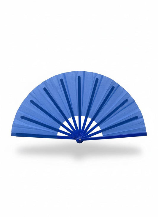 Blue Clack Hand Fan: Line Dancing Festival Folding Fan