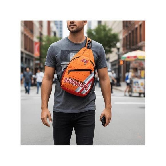 Tampa Bay Buccaneers Sling Bag, Football Crossbody Bag, Game Day Backpack, Bucs Fan Gift