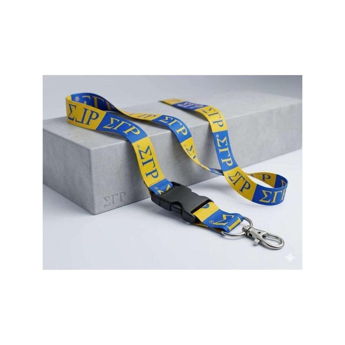 Sigma Gamma Rho Lanyard SGRho Blue Gold ID Badge Holder