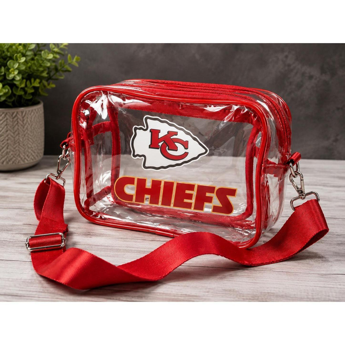 Kansas City Chiefs Clear Crossbody Bag