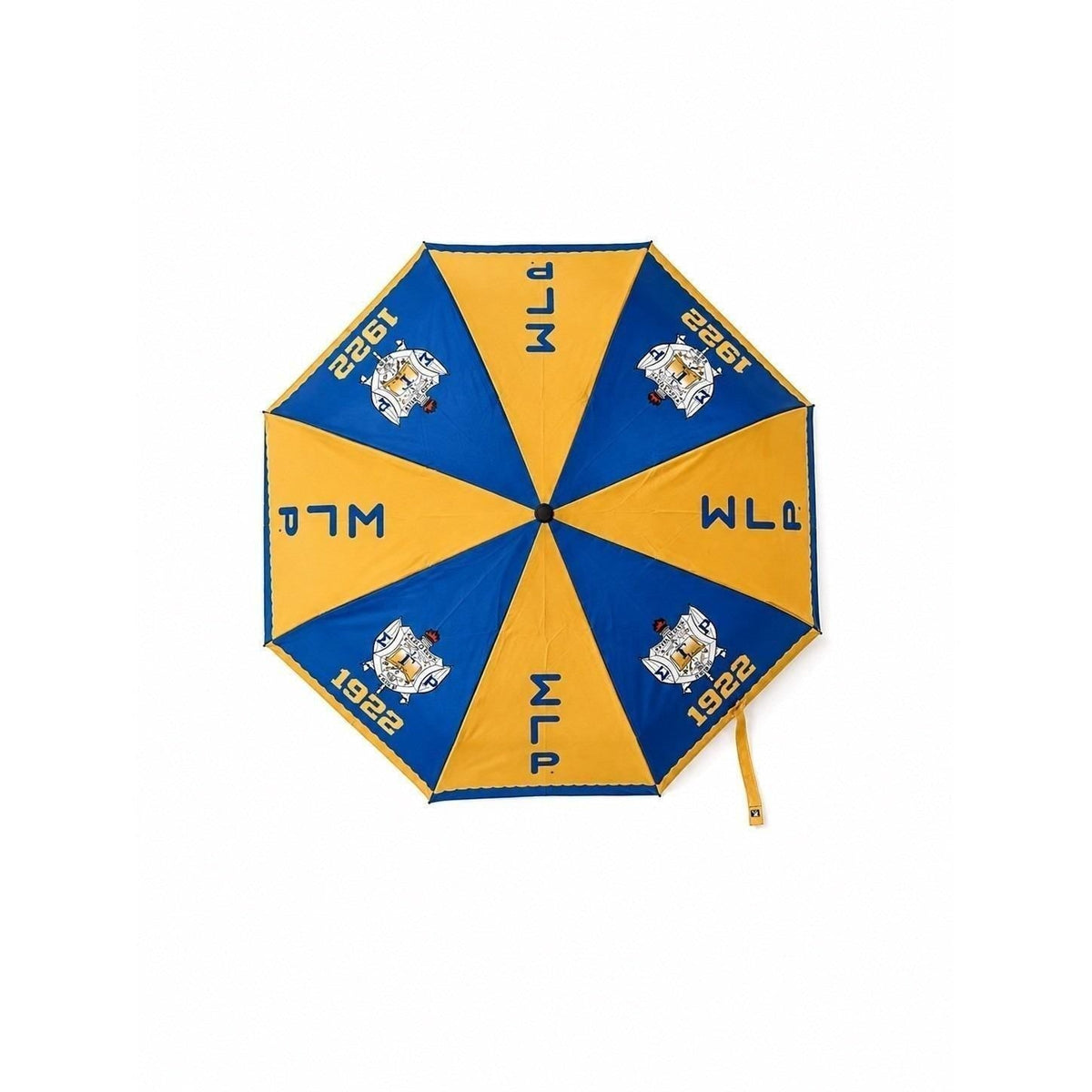 Sigma Gamma Rho Umbrella, SGRho 1922 Blue Gold Folding Umbrella, Sorority Rain Umbrella, Greek Sister Gift