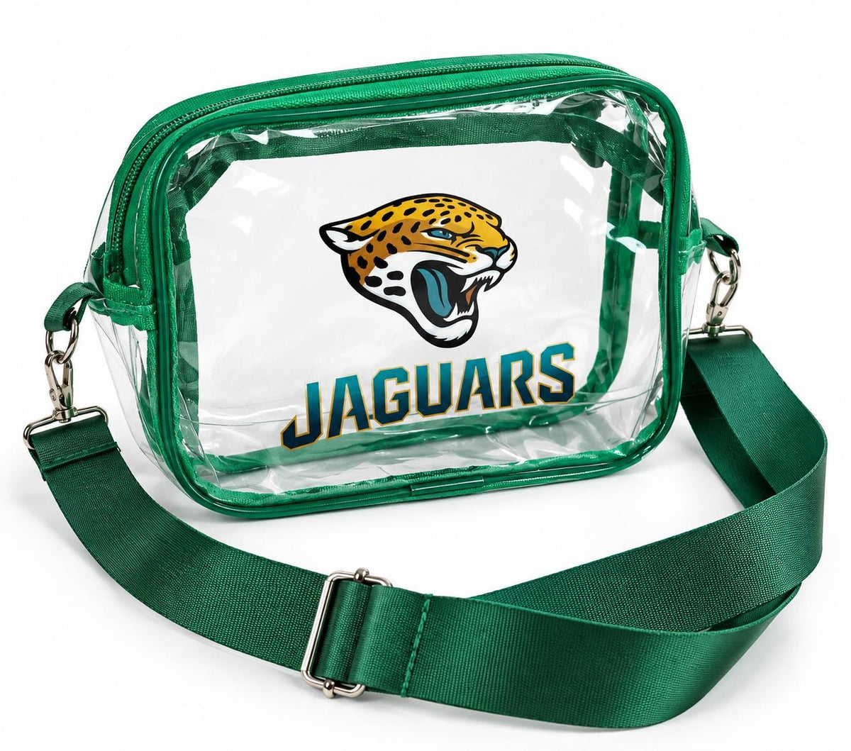 Jacksonville Jaguars Clear Crossbody Bag, Football Fan Bag, Green Shoulder Bag, Game Day Gift