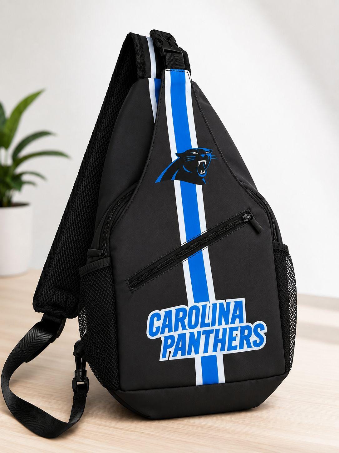 Carolina Panthers Sling Bag, Football Crossbody Bag, Game Day Backpack, Panthers Fan Gift