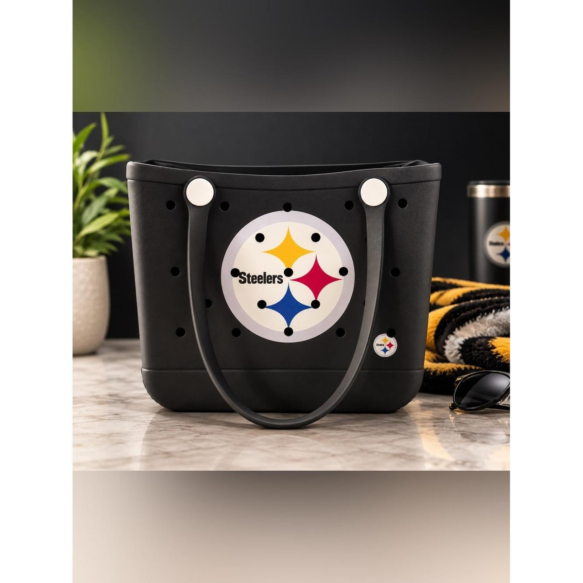 Pittsburgh Steelers EVA Tote Bag Waterproof Beach Bag Football Fan Gift