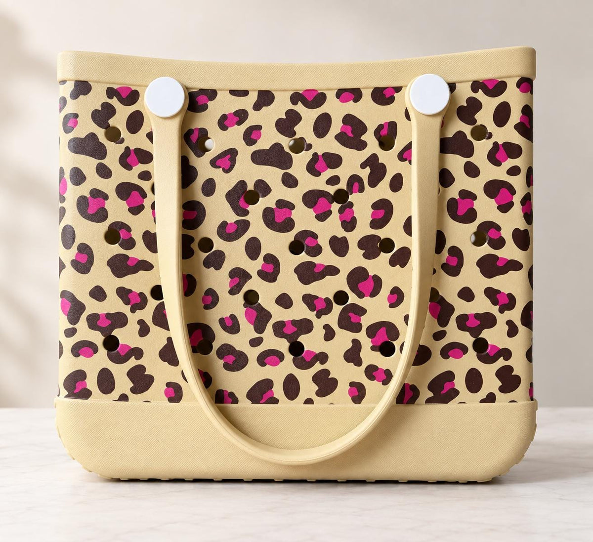Leopard EVA Tote Bag Waterproof Beach Bag Lightweight Travel Shopping Tote
