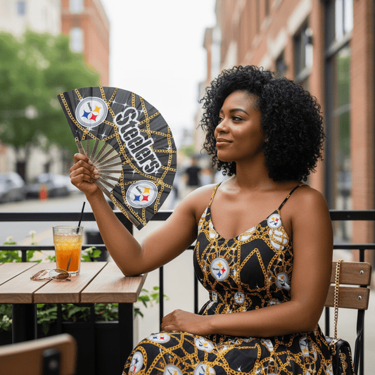 Pittsburgh Steelers Hand Fan - Black & Gold NFL Folding Fan