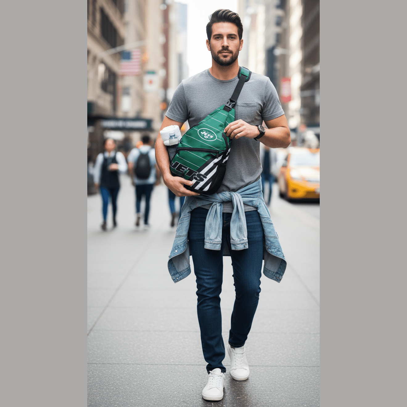 New York Jets Crossbody Sling Bag - Green NFL Shoulder Bag