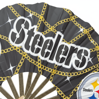 Pittsburgh Steelers Hand Fan - Black & Gold NFL Folding Fan