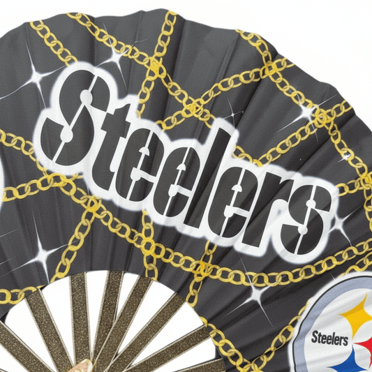 Pittsburgh Steelers Hand Fan - Black & Gold NFL Folding Fan